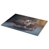 ブルドッグフランスのクリスマスフェスティバルシーズン カッティングボード (角)