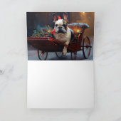 ブルドッグフランスのクリスマスフェスティバルシーズン カード (内部)