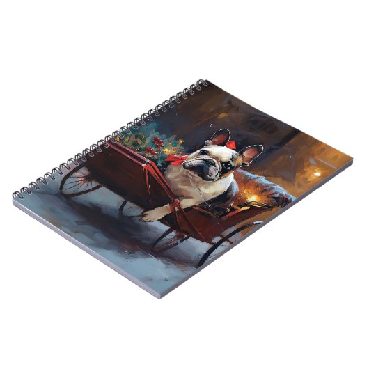 ブルドッグフランスのクリスマスフェスティバルシーズン ノートブック (左側)