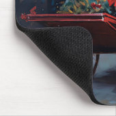 ブルドッグフランスのクリスマスフェスティバルシーズン マウスパッド (コーナー)