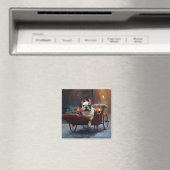 ブルドッグフランスのクリスマスフェスティバルシーズン マグネット (インサイチュ (食洗機))