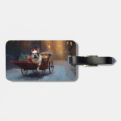 ブルドッグフランスのクリスマスフェスティバルシーズン ラゲッジタグ (裏面横)