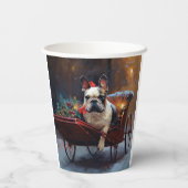 ブルドッグフランスのクリスマスフェスティバルシーズン 紙コップ (裏面)