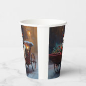 ブルドッグフランスのクリスマスフェスティバルシーズン 紙コップ (右)