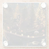 ブルドッグフランスのクリスマスフェスティバル航海 ガラスコースター (裏面)