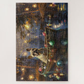 ブルドッグフランスのクリスマスフェスティバル航海 ジグソーパズル (縦)