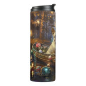 ブルドッグフランスのクリスマスフェスティバル航海 タンブラー (回転左)