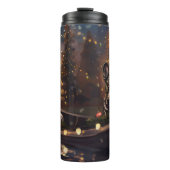 ブルドッグフランスのクリスマスフェスティバル航海 タンブラー (正面)