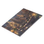 ブルドッグフランスのクリスマスフェスティバル航海 ノートパッド (アングル)