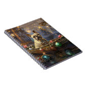 ブルドッグフランスのクリスマスフェスティバル航海 ノートブック (右側)