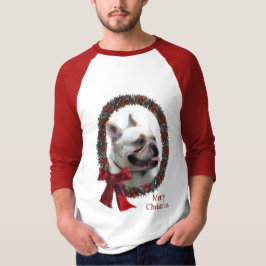 ブルドッグフランスのクリスマスプレゼント Tシャツ