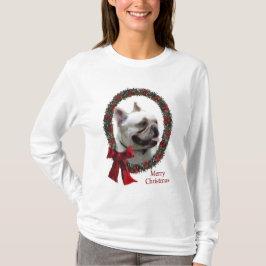 ブルドッグフランスのクリスマスプレゼント Tシャツ