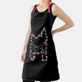 ブルドッグフランスのクリスマスライト エプロン (インサイチュ)