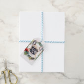 ブルドッグフランスのクリスマスリースフェスティバルカップ ギフトタグ (より糸付き)