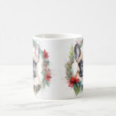 ブルドッグフランスのクリスマスリースフェスティバルカップ コーヒーマグカップ (中央)