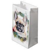 ブルドッグフランスのクリスマスリースフェスティバルカップ スモールペーパーバッグ (裏面アングル)