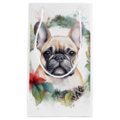 ブルドッグフランスのクリスマスリースフェスティバルカップ スモールペーパーバッグ (正面)