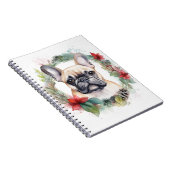 ブルドッグフランスのクリスマスリースフェスティバルカップ ノートブック (右側)