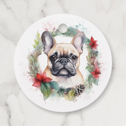 ブルドッグフランスのクリスマスリースフェスティバルカップ フェイバータグ (裏面)