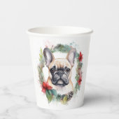 ブルドッグフランスのクリスマスリースフェスティバルカップ 紙コップ (裏面)