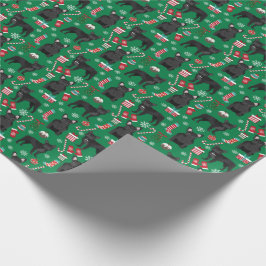 ブルドッグフランスのクリスマス休暇 ラッピングペーパー