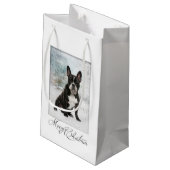 ブルドッグフランスのクリスマス抱き枕 スモールペーパーバッグ (裏面アングル)