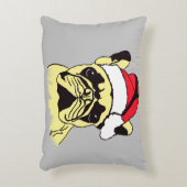 ブルドッグフランスのクリスマス漫画アクセント枕 アクセントクッション (正面(垂直))