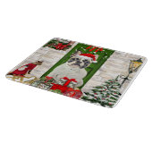 ブルドッグフランスのクリスマス カッティングボード (角)