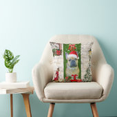 ブルドッグフランスのクリスマス クッション (椅子)