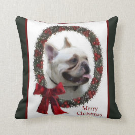 ブルドッグフランスのクリスマス クッション
