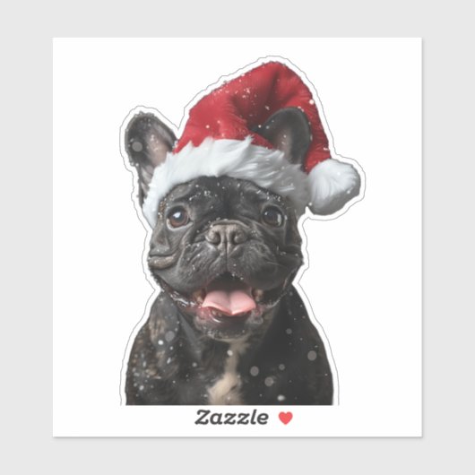 ブルドッグフランスのクリスマス シール (シート)