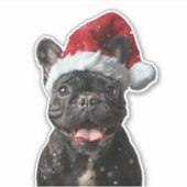 ブルドッグフランスのクリスマス シール (正面)