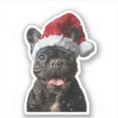 ブルドッグフランスのクリスマス シール (正面)