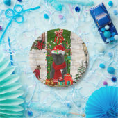 ブルドッグフランスのクリスマス ペーパープレート (パーティー)