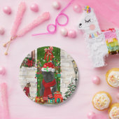 ブルドッグフランスのクリスマス ペーパープレート (パーティー)