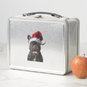 ブルドッグフランスのクリスマス メタルランチボックス (インサイチュ)