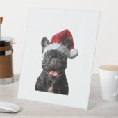 ブルドッグフランスのクリスマス 台座サイン (インサイチュ)