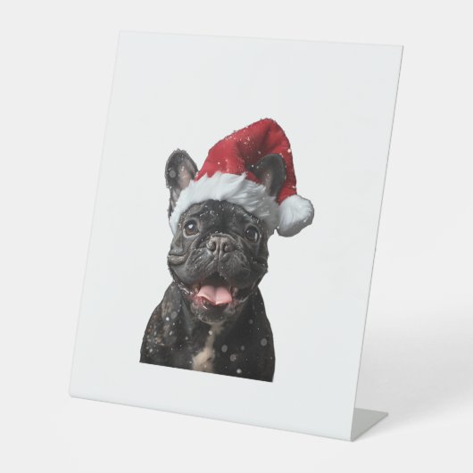 ブルドッグフランスのクリスマス 台座サイン (正面)