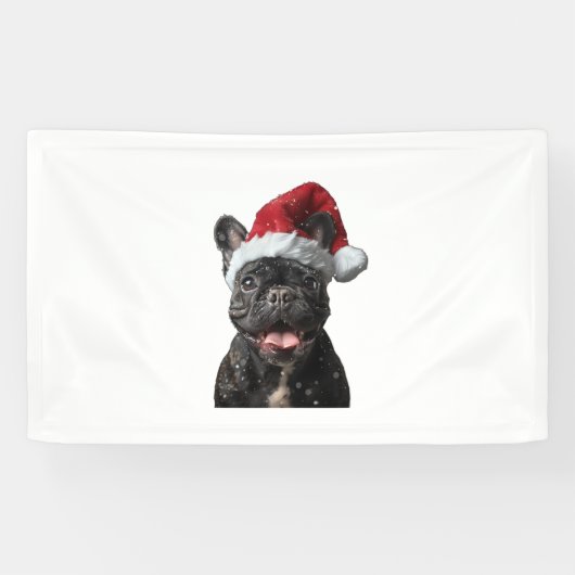 ブルドッグフランスのクリスマス 横断幕 (横)