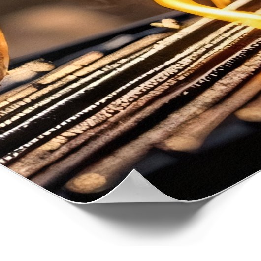 ブルドッグフランスのグリルシェフファイアー ポスター (角)