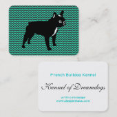ブルドッグフランスのグリーンカード 名刺 (正面/裏面)