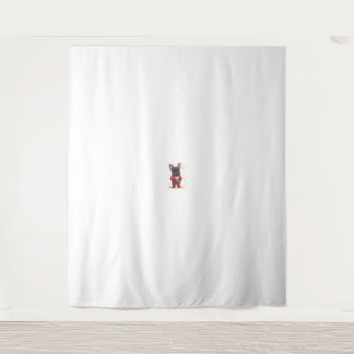 ブルドッグフランスのコージーココアドッグ タペストリー