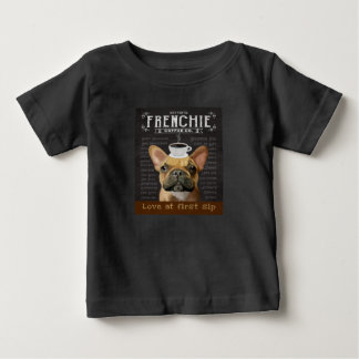ブルドッグフランスのコーヒー ベビーTシャツ