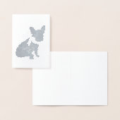 ブルドッグフランスのサンキューカード 箔カード (ディスプレー)