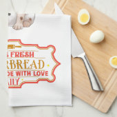 ブルドッグフランスのシェフベーキングジンジャーブレッド キッチンタオル (四つ折り)