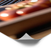 ブルドッグフランスのシェフ焼きステーキ ポスター (角)