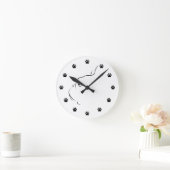 ブルドッグフランスのシルエットウォールクロック ラウンド壁時計 (ホーム)