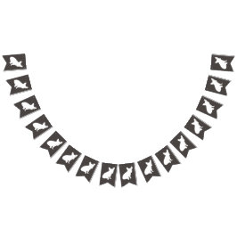 ブルドッグフランスのシルエットパーティー バンティングフラッグ