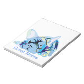 ブルドッグフランスのシルエット ノートパッド (回転)