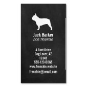 ブルドッグフランスのシルエット |フランスの愛犬 マグネット名刺 (正面縦)